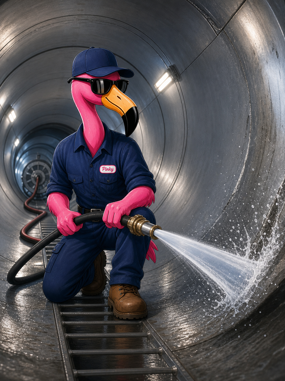 Hydro jetting commercial drain line