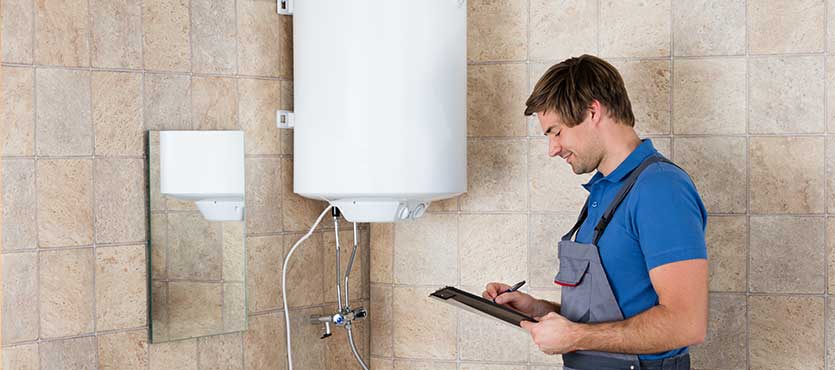 Plumber Writing in Clipboard