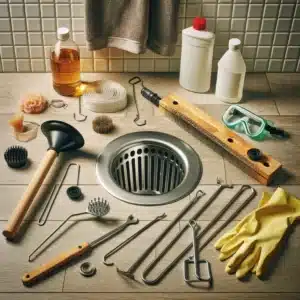 tools for cleaning a shower drain